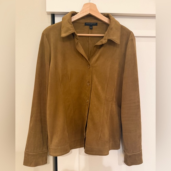 Banana Republic Vegan Suede Button-Up - Picture 4 of 10